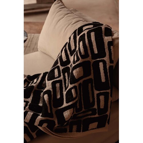Bazar Bizar The Aztec Bed Throw - Natural Black