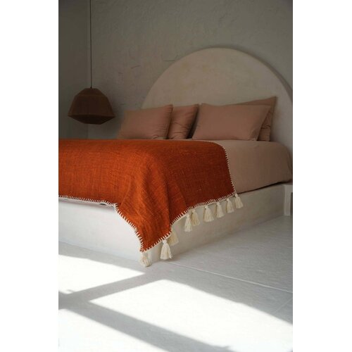Bazar Bizar The Stitch Bed Throw - Terracotta