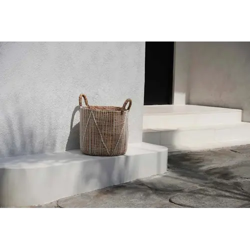 Bazar Bizar De Straight Stitched Macrame Mand - Naturel Wit - M