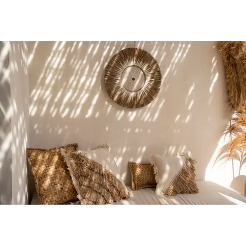 Bazar Bizar De Raffia Macramé Wanddecoratie - Wit Naturel