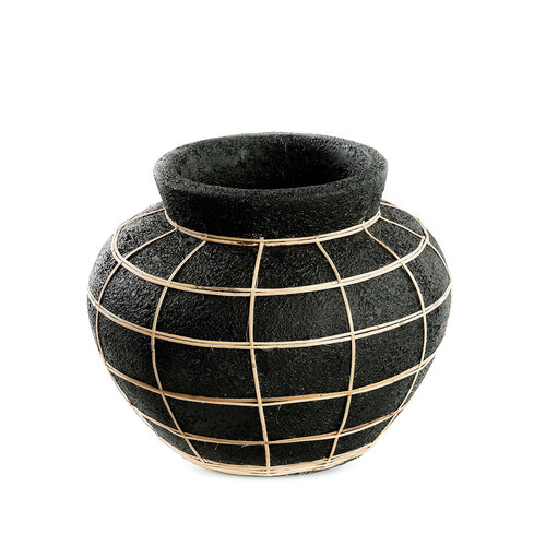Bazar Bizar The Belly Vase - Black Natural - M Bazar Bizar The Belly Vase - Black Natural - M