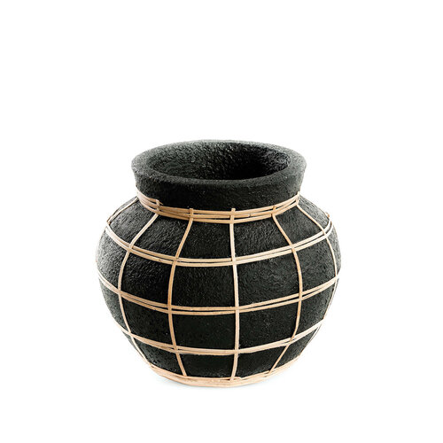 Bazar Bizar The Belly Vase - Black Natural - S Bazar Bizar The Belly Vase - Black Natural - S