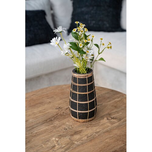 Bazar Bizar De Cutie Vaas - Zwart Naturel - L Bazar Bizar De Cutie Vaas - Zwart Naturel - L
