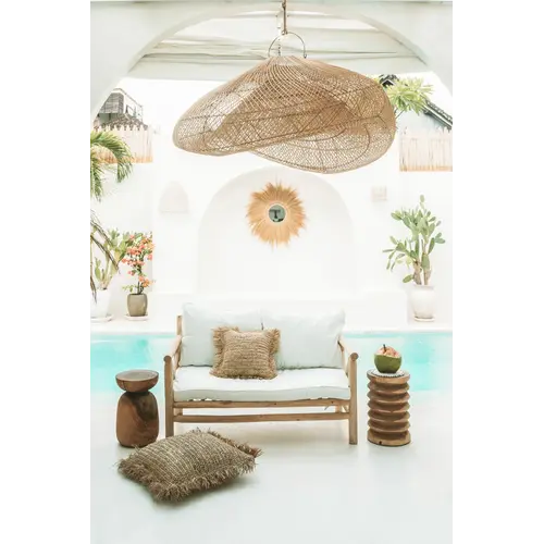 Bazar Bizar Kussen Raffia Cushion Square - Natural - M Bazar Bizar Kussen Raffia Cushion Square - Natural - M