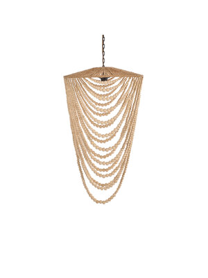Bazar Bizar Antwerp The Wooden Bead Chandelier - Natural - L