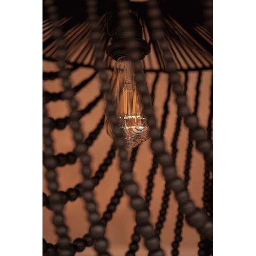 Bazar Bizar Antwerp The Wooden Bead Chandelier - Black - L Bazar Bizar Antwerp The Wooden Bead Chandelier - Black - L