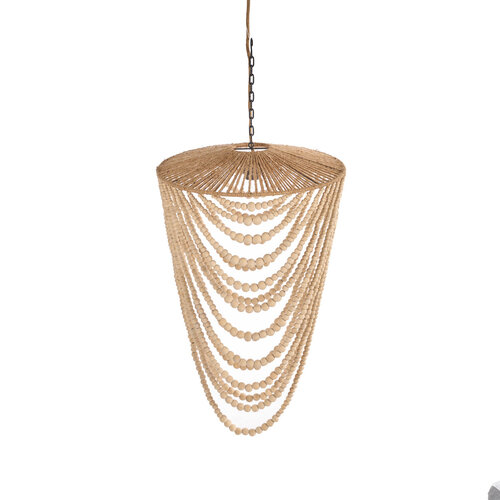 Bazar Bizar Antwerp The Wooden Bead Chandelier - Natural - L