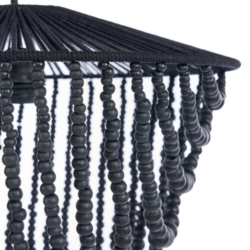 Bazar Bizar Antwerp The Wooden Bead Chandelier - Black - L Bazar Bizar Antwerp The Wooden Bead Chandelier - Black - L