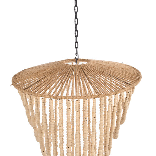 Bazar Bizar Antwerp The Wooden Bead Chandelier - Natural - L