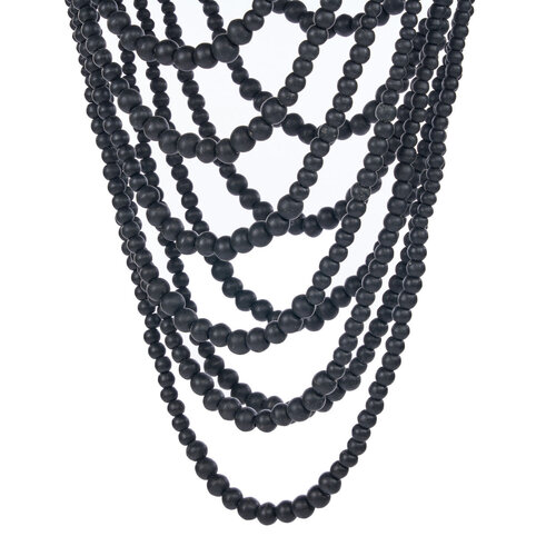 Bazar Bizar Antwerp The Wooden Bead Chandelier - Black - L Bazar Bizar Antwerp The Wooden Bead Chandelier - Black - L