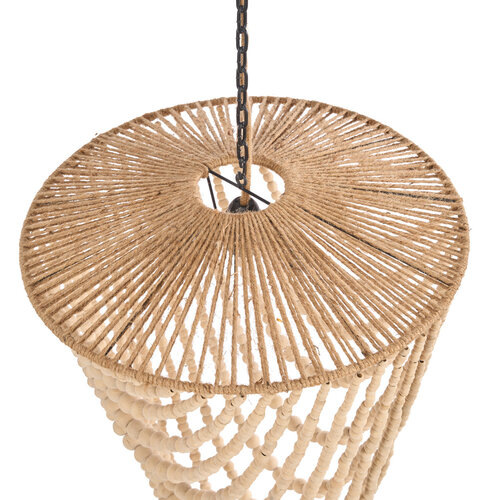 Bazar Bizar Antwerp The Wooden Bead Chandelier - Natural - L