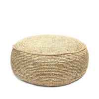 The Raffia Flores Pouffe - Natural