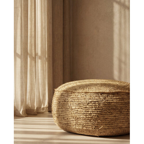 Bazar Bizar Antwerp The Raffia Flores Pouffe - Natural