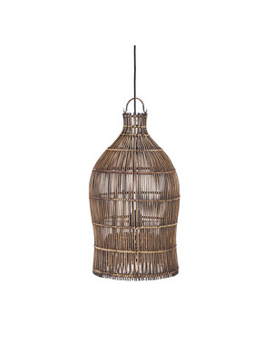 Bazar Bizar Antwerp De Woven Bell Hanglamp - Donker Walnoot - S