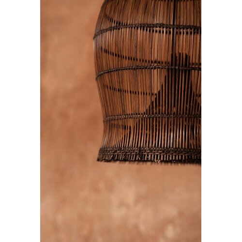 Bazar Bizar Antwerp De Woven Bell Hanglamp - Donker Walnoot - S Bazar Bizar Antwerp De Woven Bell Hanglamp - Donker Walnoot - S