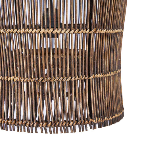 Bazar Bizar Antwerp De Woven Bell Hanglamp - Donker Walnoot - S Bazar Bizar Antwerp De Woven Bell Hanglamp - Donker Walnoot - S