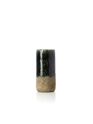 Bazar Bizar Antwerp The Moss Cylinder Vase - Concrete Green - M