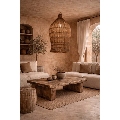 Bazar Bizar Antwerp De Woven Bell Hanglamp - Donker Walnoot - XL Bazar Bizar Antwerp De Woven Bell Hanglamp - Donker Walnoot - XL