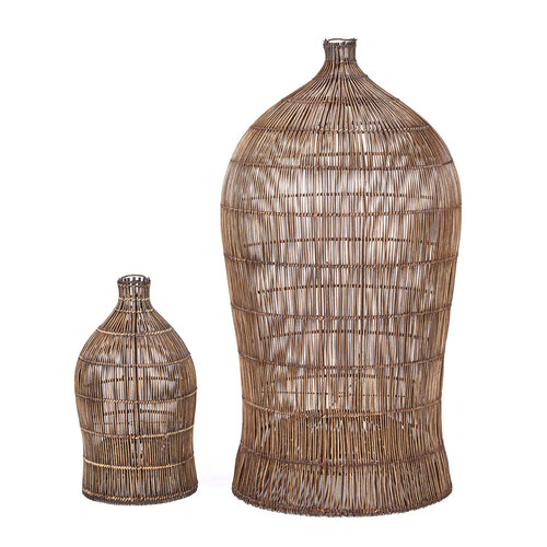 Bazar Bizar Antwerp De Woven Bell Hanglamp - Donker Walnoot - XL Bazar Bizar Antwerp De Woven Bell Hanglamp - Donker Walnoot - XL