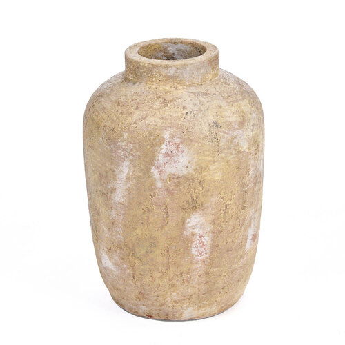 Bazar Bizar Antwerp De Clay Echo Vaas - Crème - M Bazar Bizar Antwerp De Clay Echo Vaas - Crème - M