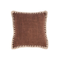 De Espresso Edge Kussensloop - Bruin Wit