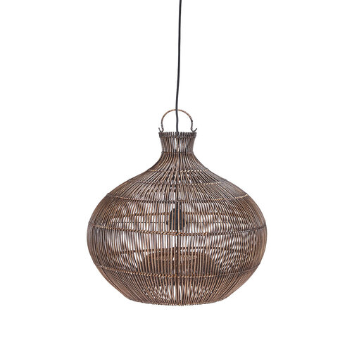 Bazar Bizar Antwerp De Desert Gourd Hanglamp - Donker Walnoot - S Bazar Bizar Antwerp De Desert Gourd Hanglamp - Donker Walnoot - S
