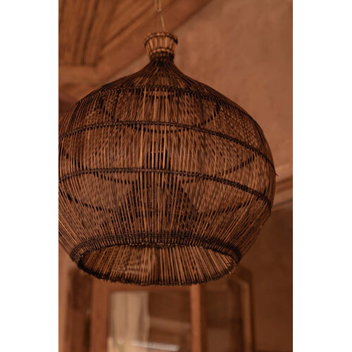 Bazar Bizar Antwerp De Desert Gourd Hanglamp - Donker Walnoot - S Bazar Bizar Antwerp De Desert Gourd Hanglamp - Donker Walnoot - S
