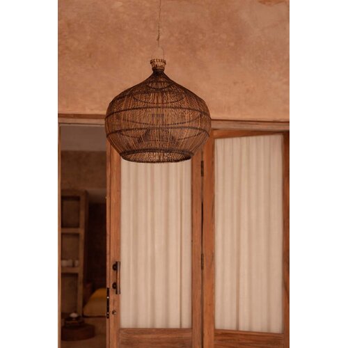 Bazar Bizar Antwerp De Desert Gourd Hanglamp - Donker Walnoot - S Bazar Bizar Antwerp De Desert Gourd Hanglamp - Donker Walnoot - S