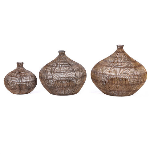 Bazar Bizar Antwerp De Desert Gourd Hanglamp - Donker Walnoot - S Bazar Bizar Antwerp De Desert Gourd Hanglamp - Donker Walnoot - S