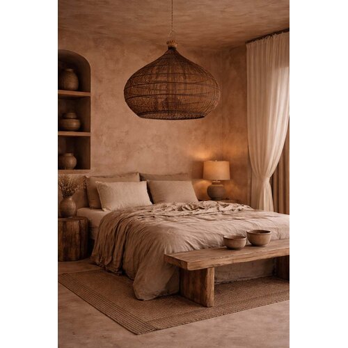 Bazar Bizar Antwerp De Desert Gourd Hanglamp - Donker Walnoot - L