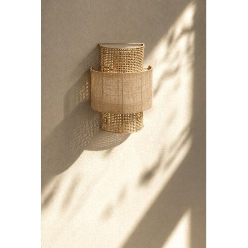 Bazar Bizar De Bolly Jute Muurlamp - Naturel - M Bazar Bizar De Bolly Jute Muurlamp - Naturel - M