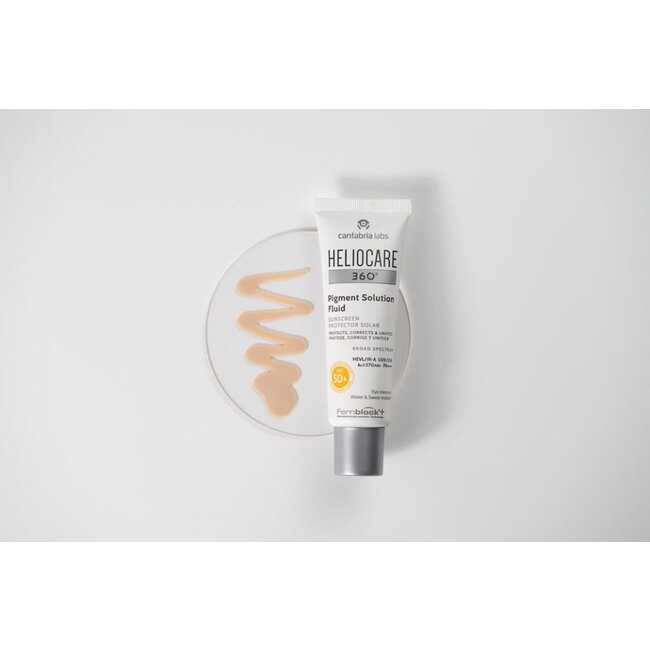 HelioCare Heliocare 360° pigment solution fluid 50+ BESTSELLER : MINERALE ZON/LICHTBESCHERMER specifiek voor PIGMENT