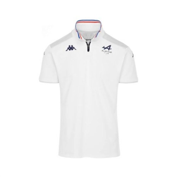 ALPINE F1® ALPINE F1® Fanwear white polo shirt for men