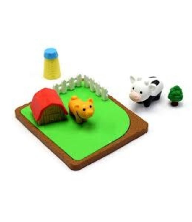 iwako | Puzzle Eraser | Farm Animal Set | 3+