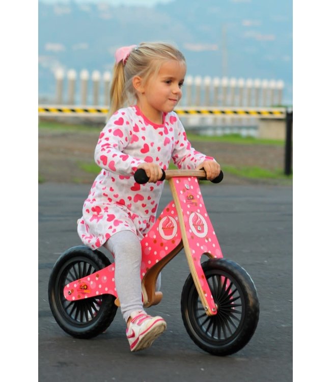 Kinderfeets Tweewieler Loopfiets Retro Cupcake +18 mnd