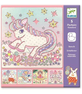 Djeco Djeco | Sjablonen | Kawailand | 5 delig | 4-7 jaar