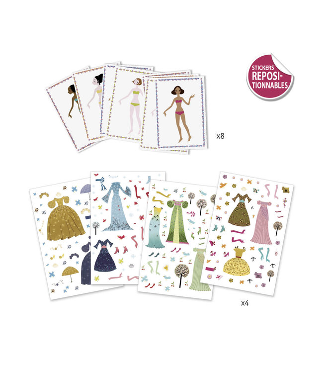 Djeco | Stickers & Paperdolls | Dresses Through the Seasons | 4-8 jaar