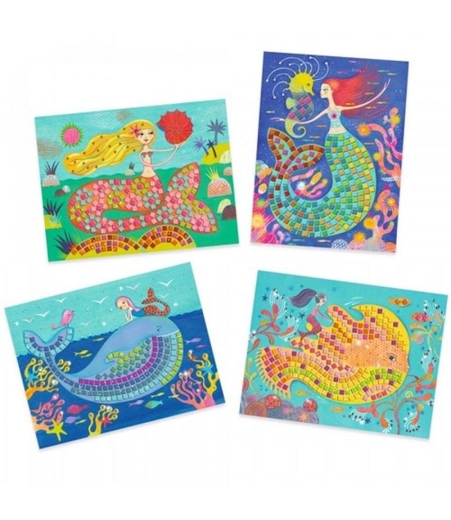 Djeco | Relief Collages| Art by Number | The Mermaid's Song | 7-13 jaar