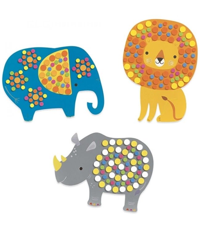 Djeco | Collages | Mozaïeken | Soft Jungle | 3-6 jaar