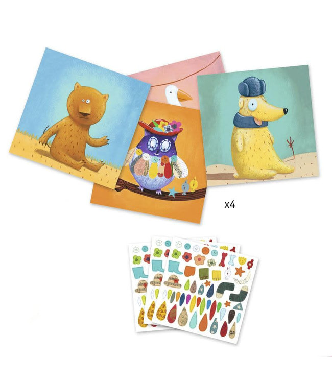 Djeco | Create With Stickers | Create Animals | 3-6 jaar