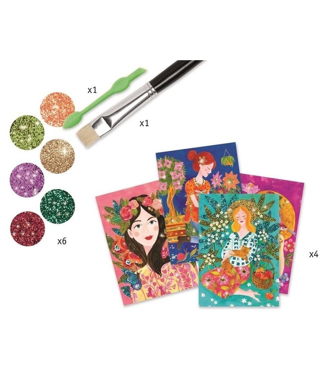Djeco | Glitter Schilderijen | de Geur van Bloemen | 7-13 jaar