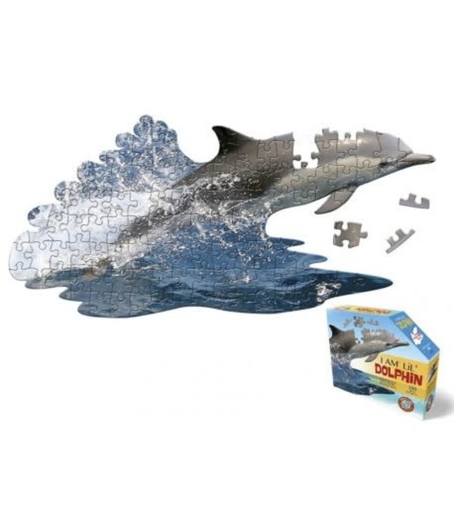I Am Animal Shaped Jigsaw Puzzle Dolphin 100 pcs  10+