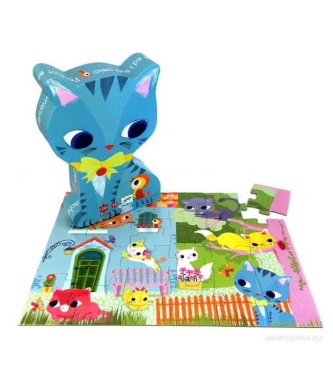 Djeco | Silhouette Puzzle | Pachat and his Friends | 24 delig | 3+