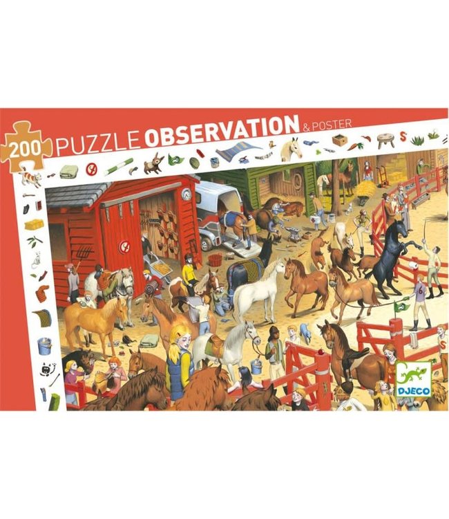 Djeco | Observation Puzzle | Horse-Riding | 200 stukjes | 6+