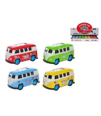 XToys Die Cast VW Bus Peace and Love Pullback 7,5 cm 3+