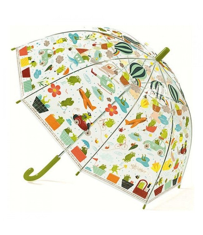Djeco | Paraplu | L 68 cm | ø  70 cm | Kikkers | 3+