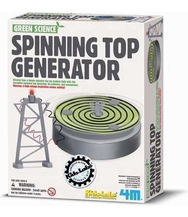 4M Kidzlabs Green Science Spinning Top Generator 8+