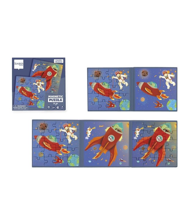 Scratch To Go Magnetisch Puzzelboek Ruimte 18 cm 3+
