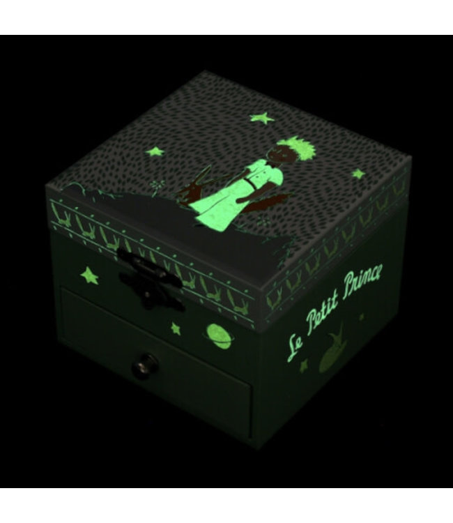 Trousselier | Houten Muziekdoos l Kubus 10,5 x 8,5 cm | Little Prince | Garden | Y.Tirsen | la valse d'Amelie Poulain