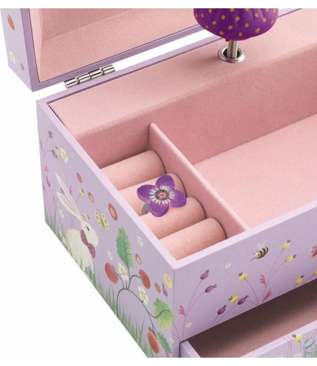 Djeco | Houten Juwelendoos met  Muziek en Lade | Melody of the Princess  | The Magic Flute | Mozarts | 4+